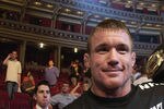 LONDON - JULY 13:  Matt Hughes of the USA and current Welterweight Champion celebrates his win over Carlos Newton of Canada during the Ultimate Fighting Championship, 'Brawl in the Royal Albert Hall', in the Royal Albert Hall London, England on July 13, 2002. (Photo by John Gichigi/Getty Images)