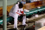 BOSTON, MA - SEPTEMBER 21:  David Ortiz #34 of the Boston Red Sox reacts after a 6-4 loss to the Baltimore Orioles at Fenway Park September 21, 2011 in Boston, Massachusetts. (Photo by Jim Rogash/Getty Images)