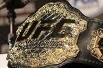 HOLLYWOOD, CA - SEPTEMBER 20:  A detailed view of the UFC Championship belt prior to the UFC on Fox: Velasquez v Dos Santos - Press Conference at W Hollywood on September 20, 2011 in Hollywood, California.  (Photo by Victor Decolongon/Getty Images)