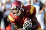 LOS ANGELES, CA - SEPTEMBER 10:  Robert Woods #2 of the USC Trojans returns a kick against the Utah Utes at Los Angeles Memorial Coliseum on September 10, 2011 in Los Angeles, California.  (Photo by Harry How/Getty Images)