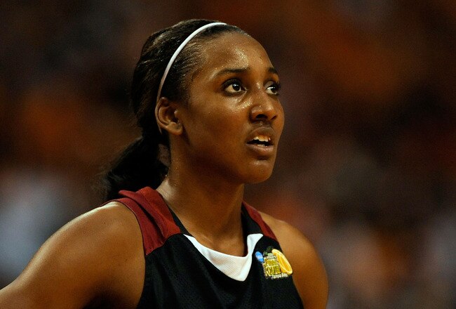 TAMPA, FL - APRIL 08:  Candice Wiggins of the Stanford Cardinal looks on against the Tennessee Lady Volunteers during the National Championsip Game of the 2008 NCAA Women's Final Four at St. Pete Times Forum April 8, 2008 in Tampa, Florida.  (Photo by Al Messerschmidt/Getty Images)