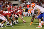 TUSCALOOSA, AL - OCTOBER 02:  The offense of the Alabama Crimson Tide against the defense of the Florida Gators at Bryant-Denny Stadium on October 2, 2010 in Tuscaloosa, Alabama.  (Photo by Kevin C. Cox/Getty Images)