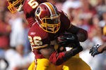 LANDOVER, MD - SEPTEMBER 19:  Clinton Portis #26 of the Washington Redskins runs the ball during the game against the Houston Texans at FedExField on September 19, 2010 in Landover, Maryland. The Texans defeated the Redskins in overtime 30-27. (Photo by Larry French/Getty Images)