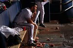 ATLANTA, GA - SEPTEMBER 26:  Dan Uggla #26 of the Atlanta Braves sits in the dugout after their 4-2 loss to the Philadelphia Phillies at Turner Field on September 26, 2011 in Atlanta, Georgia.  (Photo by Kevin C. Cox/Getty Images)