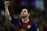 BARCELONA, SPAIN - SEPTEMBER 24:  Lionel Messi of FC Barcelona celebrates after scoring his fourth team's goal during the La Liga match between FC Barcelona and Club Atletico de Madrid at Camp Nou on September 24, 2011 in Barcelona, Spain.  (Photo by David Ramos/Getty Images)