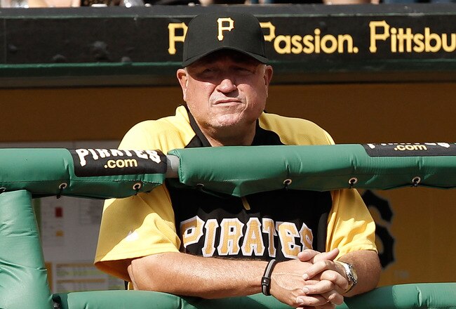 PITTSBURGH, PA - SEPTEMBER 25:  Manager Clint Hurdle #13 of the Pittsburgh Pirates watches his team play against the Cincinnati Reds during the game on September 25, 2011 at PNC Park in Pittsburgh, Pennsylvania.  (Photo by Jared Wickerham/Getty Images)