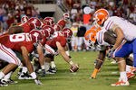 TUSCALOOSA, AL - OCTOBER 02:  The offense of the Alabama Crimson Tide against the defense of the Florida Gators at Bryant-Denny Stadium on October 2, 2010 in Tuscaloosa, Alabama.  (Photo by Kevin C. Cox/Getty Images)
