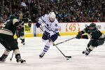 ST PAUL, MN - MARCH 22: Clarke MacArthur #16 of the Toronto Maple Leafs skates against the Toronto Maple Leafs at the Xcel Energy Center on March 22, 2011 in St Paul, Minnesota.  (Photo by Bruce Bennett/Getty Images)