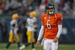 CHICAGO, IL - SEPTEMBER 25:  Jay Cutler #6 of the Chicago Bears walks off of the field after a failed 1st down attempt against the Green Bay Packers at Soldier Field on September 25, 2011 in Chicago, Illinois. The Packers defeated the Bears 27-17.  (Photo by Jonathan Daniel/Getty Images)