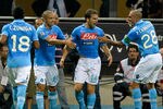 MILAN, ITALY - OCTOBER 01:  Hugo Campagnaro of SSC Napoli celebrates scoring the first goal during the Serie A match between FC Internazionale Milano and SSC Napoli at Stadio Giuseppe Meazza on October 1, 2011 in Milan, Italy.  (Photo by Claudio Villa/Getty Images)