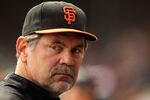 SAN FRANCISCO, CA - SEPTEMBER 04:  Manager Bruce Bochy of the San Francisco Giants stands in the dugout before their game against the Arizona Diamondbacks at AT&T Park on September 4, 2011 in San Francisco, California.  (Photo by Ezra Shaw/Getty Images)
