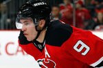 NEWARK, NJ - APRIL 02:  Zach Parise #9 of the New Jersey Devils waits for a faceoff during an NHL hockey game against the Montreal Canadians at the Prudential Center on April 2, 2011 in Newark, New Jersey.  (Photo by Paul Bereswill/Getty Images)