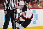 PHILADELPHIA, PA - SEPTEMBER 29:  Zach Parise #9 of the New Jersey Devils of the Philadelphia Flyers at the Wells Fargo Center on September 29, 2011 in Philadelphia, Pennsylvania.  (Photo by Bruce Bennett/Getty Images)