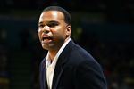 LOS ANGELES - DECEMBER 23:  Michigan Wolverines head coach Tommy Amaker shouts instructions to his team during the game against the UCLA Bruins on December 23, 2006 at Pauley Pavilion in Los Angeles, California. UCLA defeated Michigan 92-55.  (Photo by Jeff Gross/Getty Images)