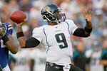 ORCHARD PARK, NY - AUGUST 27: David Garrard #9 of the Jacksonville Jaguars throws against the Jacksonville Jaguars at Ralph Wilson Stadium on August 27, 2011 in Orchard Park, New York.  (Photo by Rick Stewart/Getty Images)