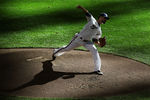 MILWAUKEE, WI - OCTOBER 01:  Yovani Gallardo #49 of the Milwaukee Brewers throws a pitch during Game One of the National League Division Series against the Arizona Diamondbacks at Miller Park on October 1, 2011 in Milwaukee, Wisconsin.  (Photo by Jonathan Daniel/Getty Images)