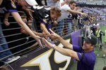 BALTIMORE, MD - SEPTEMBER 11: Head coach John Harbaugh of the Baltimore Ravens celebrates the Ravens 35-7 win over the Pittsburgh Steelers during the season opener at M&T Bank Stadium on September 11, 2011 in Baltimore, Maryland.  (Photo by Rob Carr/Getty Images)