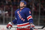 NEW YORK - OCTOBER 15:  Derek Boogaard #94 of the New York Rangersin action against the Toronto Maple Leafs during their game on October 15, 2010 at Madison Square Garden in New York City.  (Photo by Al Bello/Getty Images)