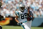 CHARLOTTE, NC - SEPTEMBER 11:  Wide receiver Steve Smith #89 of the Carolina Panthers runs with the ball during a game against the New Orleans Saints at Bank of America Stadium on September 11, 2005 in Charlotte, North Carolina.  The Saints defeated the Panthers 23-20.  (Photo by Streeter Lecka/Getty Images)