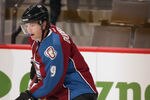 DENVER, CO - SEPTEMBER 28:  Matt Duchene #9 of the Colorado Avalanche warms up prior to facing the Los Angeles Kings at the Pepsi Center on September 28, 2011 in Denver, Colorado.  (Photo by Doug Pensinger/Getty Images)