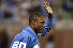 Detroit Lions running back  Barry Sanders enters Ford Field  before play against  the Indianapolis Colts in a Thanksgiving Day game, November 25, 2005 in Detroit.  The Colts defeated the Lions 41 to 9.  (Photo by Al Messerschmidt/Getty Images)