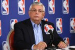 NEW YORK, NY - JUNE 30:  Commissioner of the NBA, David Stern announces that a lockout will go ahead as NBA labor negotiations break down at Omni Hotel on June 30, 2011 in New York City. The NBA has locked out the players after they were unable to reach a new collective bargaining agreement (CBA). The current CBA is due to expire tonight at midnight.    (Photo by Neilson Barnard/Getty Images)