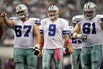 ARLINGTON, TX - OCTOBER 02:  Tony Romo #9 of the Dallas Cowboys at Cowboys Stadium on October 2, 2011 in Arlington, Texas.  (Photo by Ronald Martinez/Getty Images)
