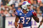 ORCHARD PARK, NY - SEPTEMBER 25:  George Wilson #37 of the Buffalo Bills intercepts a pass in the end zone intended for  Rob Gronkowski #87 of the New England Patriots at Ralph Wilson Stadium on September 25, 2011 in Orchard Park, New York.  Buffalo won 34-31.  (Photo by Rick Stewart/Getty Images)