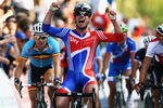 COPENHAGEN, DENMARK - SEPTEMBER 25:  Mark Cavendish of Great Britain celebrates after winning the Men's Elite Road Race during day seven of the UCI Road World Championships on September 25, 2011 in Copenhagen, Denmark.  (Photo by Bryn Lennon/Getty Images)