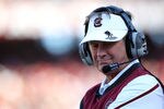 COLUMBIA, SC - OCTOBER 01:  Head coach Steve Spurrier watches on during their game against the Auburn Tigers at Williams-Brice Stadium on October 1, 2011 in Columbia, South Carolina.  (Photo by Streeter Lecka/Getty Images)