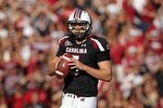 COLUMBIA, SC - OCTOBER 01:  Stephen Garcia #5 of the South Carolina Gamecocks against the Auburn Tigers during their game at Williams-Brice Stadium on October 1, 2011 in Columbia, South Carolina.  (Photo by Streeter Lecka/Getty Images)