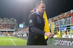 PODGORICA, MONTENEGRO - OCTOBER 07:  Wayne Rooney of England shows his dissapointment after being sent off during the UEFA EURO 2012 group G qualifier between Montenegro and England at the City Stadium on October 7, 2011 in Podgorica, Montenegro.  (Photo by Laurence Griffiths/Getty Images)