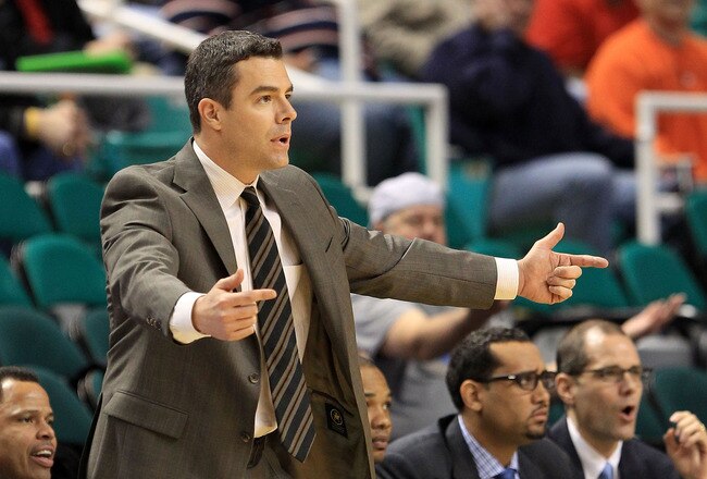 GREENSBORO, NC - MARCH 10:  Head coach Tony Bennett of the Virginia Cavaliers communicates with the team while playing against the Miami Hurricanes during the first round of the 2011 ACC men's basketball tournament at the Greensboro Coliseum on March 10, 2011 in Greensboro, North Carolina.  (Photo by Streeter Lecka/Getty Images)