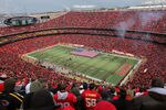 KANSAS CITY, MO - JANUARY 09:  A view of pre-game ceremonies prior to the Kansas City Chiefs playing the Baltimore Ravens in their 2011 AFC wild card playoff game at Arrowhead Stadium on January 9, 2011 in Kansas City, Missouri.  (Photo by Doug Pensinger/Getty Images)