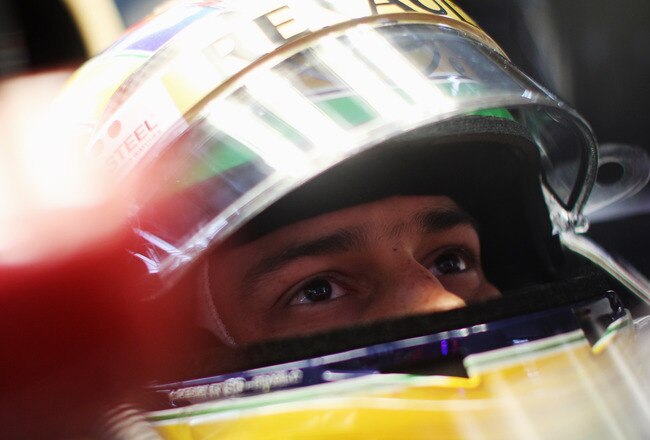 YEONGAM-GUN, SOUTH KOREA - OCTOBER 14:  Bruno Senna of Brazil and Renault prepares to drive during practice for the Korean Formula One Grand Prix at the Korea International Circuit on October 14, 2011 in Yeongam-gun, South Korea.  (Photo by Mark Thompson/Getty Images)