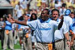 ATLANTA - SEPTEMBER 24: Head Coach Everitt Withers of the North Carolina Tar Heels disputes a call during the game against the Georgia Tech Yellow Jackets at Bobby Dodd Field on September 24, 2011 in Atlanta, Georgia. Photo by Scott Cunningham/Getty Images)