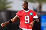 JACKSONVILLE, FL - JULY 28:  Quarterback David Garrard #9 of the Jacksonville Jaguars takes part intraining camp at Florida Blue Health and Wellness practice fields on July 28, 2011 in Jacksonville, Florida.  (Photo by Sam Greenwood/Getty Images)