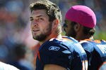 DENVER, CO - OCTOBER 9: Tim Tebow #15 of the Denver Broncos prepares for the game against the San Diego Chargers at Sports Authority Field at Mile High on October 9, 2011 in Denver, Colorado.  (Photo by Bart Young/Getty Images)