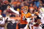 CINCINNATI - DECEMBER 26:  Carson Palmer #9 of the Cincinnati Bengals throws a pass during the NFL game against the San Diego Chargers at Paul Brown Stadium on December 26, 2010 in Cincinnati, Ohio. The Bengals 34-20.  (Photo by Andy Lyons/Getty Images)