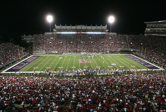 OXFORD, MS - OCTOBER 15:  Stadium view during the third quarter on October 15, 2011 at Vaught- Hemingway Stadium in Oxford, Mississippi. (Photo by Butch Dill/Getty Images)