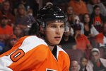 PHILADELPHIA, PA - SEPTEMBER 26:  Brayden Schenn #10 of the Philadelphia Flyers skates against the New York Rangers during an NHL preseason game at Wells Fargo Center on September 26, 2011 in Philadelphia, Pennsylvania.  (Photo by Bruce Bennett/Getty Images)