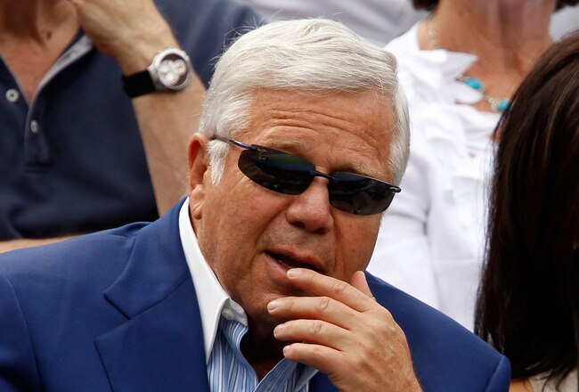 NEW YORK, NY - SEPTEMBER 10:  Robert Kraft, owner of the New England Patriots, attends the match between Roger Federer of Switzerland and Novak Djokovic of Serbia during Day Thirteen of the 2011 U.S. Open at the USTA Billie Jean King National Tennis Center on September 10, 2011 in the Flushing neighborhood of the Queens borough of New York City.  (Photo by Mike Stobe/Getty Images for USTA)