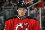 NEWARK, NJ - OCTOBER 13:  Adam Larsson #5 of the New Jersey Devils skates against the Los Angeles Kings at Prudential Center on October 13, 2011 in Newark, New Jersey.  (Photo by Bruce Bennett/Getty Images)