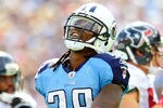 NASHVILLE, TN - OCTOBER 23:  Chris Johnson #28 of the Tennessee Titans reacts after being stopped for a loss by the Houston Texans during play at LP Field on October 23, 2011 in Nashville, Tennessee.  (Photo by Grant Halverson/Getty Images)