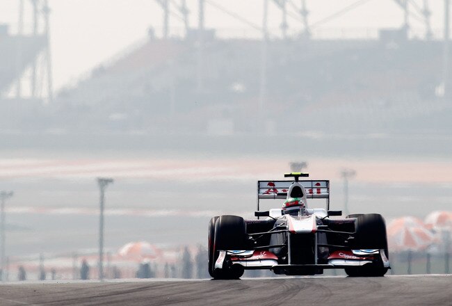 NOIDA, INDIA - OCTOBER 29:  Sergio Perez of Mexico and Sauber F1 drives during the final practice session prior to qualifying for the Indian Formula One Grand Prix at the Buddh International Circuit on October 29, 2011 in Noida, India.  (Photo by Paul Gilham/Getty Images)