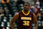 INDIANAPOLIS, IN - MARCH 10:  Trevor Mbakwe #32 of the Minnesota Golden Gophers looks on against the Northwestern Wildcats during the first round of the 2011 Big Ten Men's Basketball Tournament at Conseco Fieldhouse on March 10, 2011 in Indianapolis, Indiana. Northwestern won 75-65.  (Photo by Chris Chambers/Getty Images)