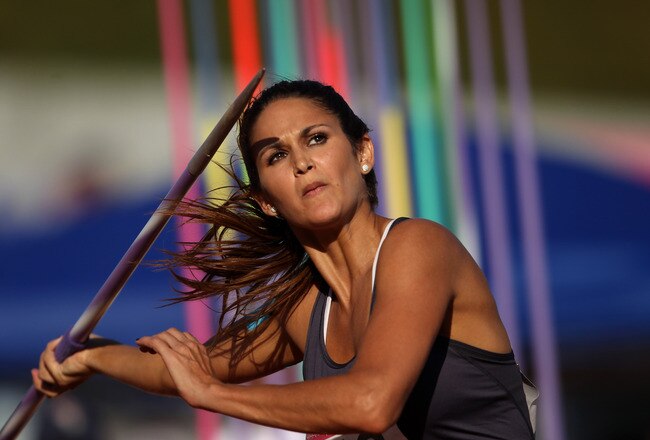 GUADALAJARA, MEXICO - OCTOBER 27:  Leryn Franco of Paraguay competes in the women's javelin throw final during Day 13 of the XVI Pan American Games at Telmex Athletics Stadium on October 27, 2011 in Guadalajara, Mexico.  (Photo by Scott Heavey/Getty Images)