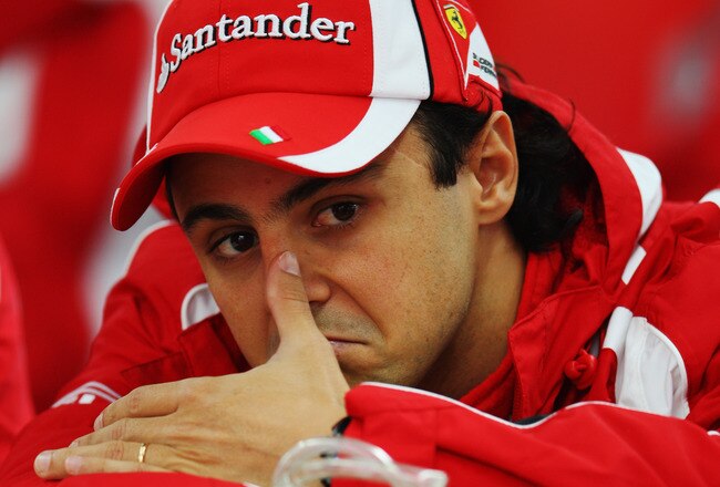 YEONGAM-GUN, SOUTH KOREA - OCTOBER 14:  Felipe Massa of Brazil and Ferrari prepares to drive during practice for the Korean Formula One Grand Prix at the Korea International Circuit on October 14, 2011 in Yeongam-gun, South Korea.  (Photo by Mark Thompson/Getty Images)