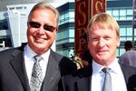 LOS ANGELES, CA - JULY 14:  ESPN talent Ron Jaworski and Jon Gruden arrive at the 2010 ESPY Awards at Nokia Theatre L.A. Live on July 14, 2010 in Los Angeles, California.  (Photo by Alexandra Wyman/Getty Images for ESPY)