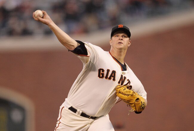 SAN FRANCISCO, CA - SEPTEMBER 13:  Matt Cain #18 of the San Francisco Giants pitches against the San Diego Padres at AT&T Park on September 13, 2011 in San Francisco, California.  (Photo by Ezra Shaw/Getty Images)